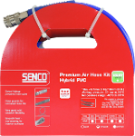 Premium air hose kit, universal hybrid PVC, 10m x 6,5mm (i.d.) 12,5mm (o.d.)
